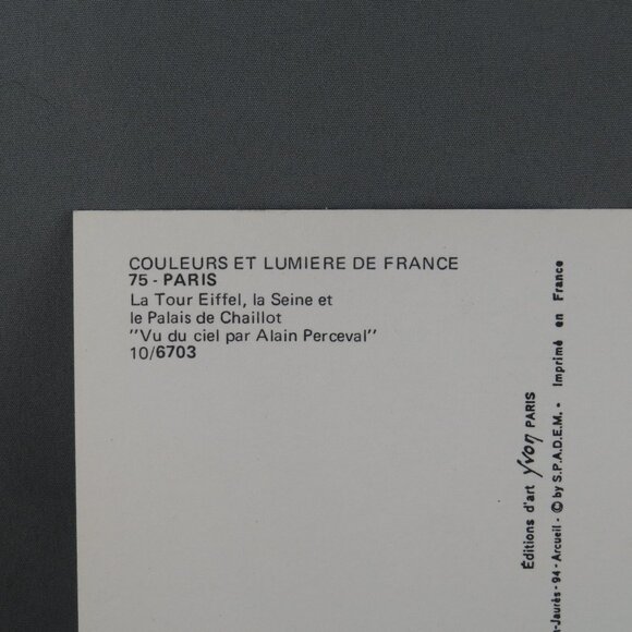 Vintage Postcard - Airiel Photograph Eifel Tower - Yvon Paris - Picture 3 of 4